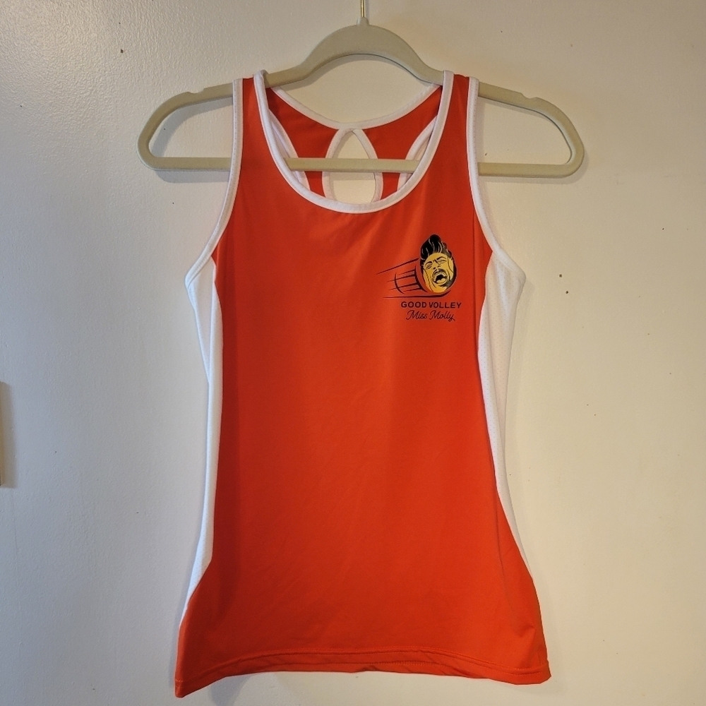 Augusta SportsWear (Women’s Medium) Volleyball Humor Graphic Red Tank Top